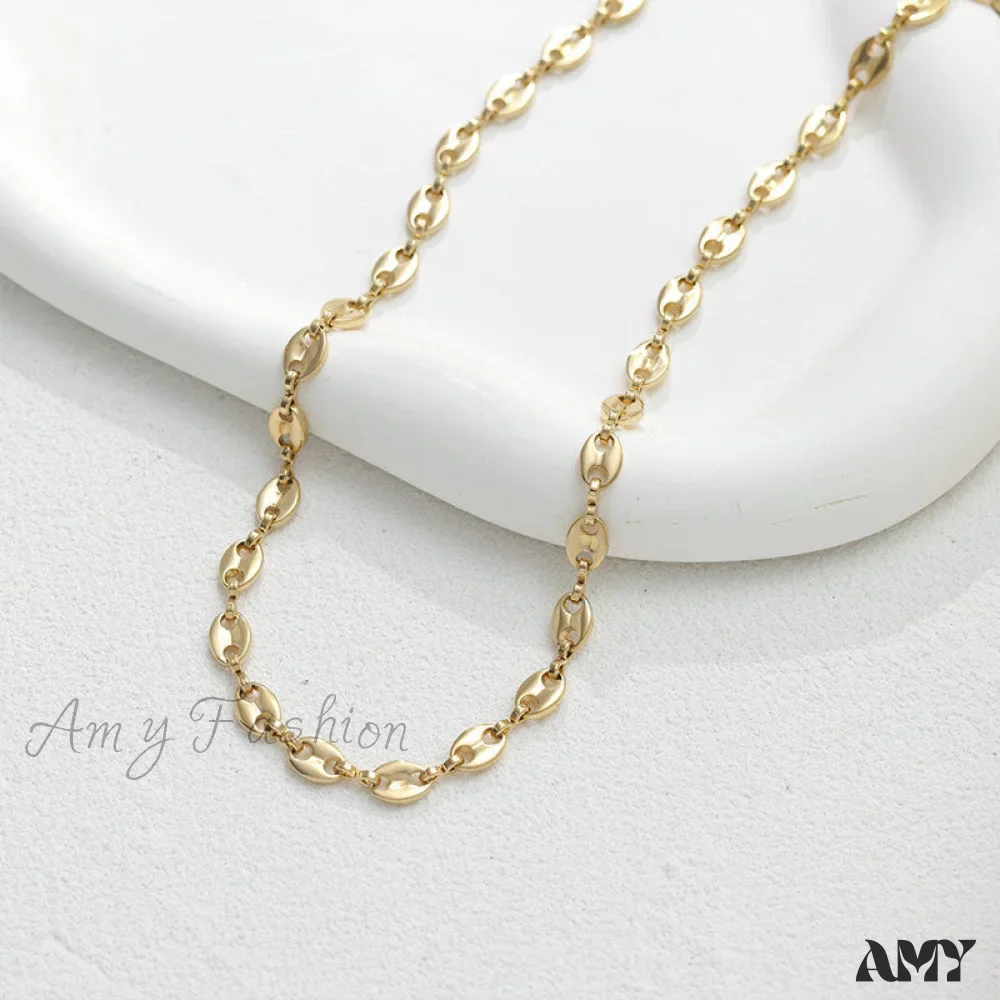 Amy Fashion - Stainless Steel Diamond Studded All-match Necklaces - Image 7