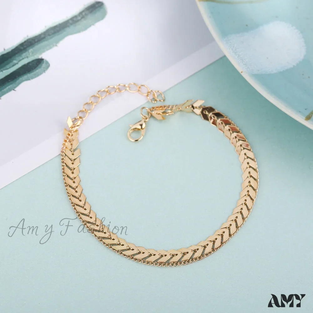 Creative Retro Airplane Chain Double Layer Anklet Set - Image 3