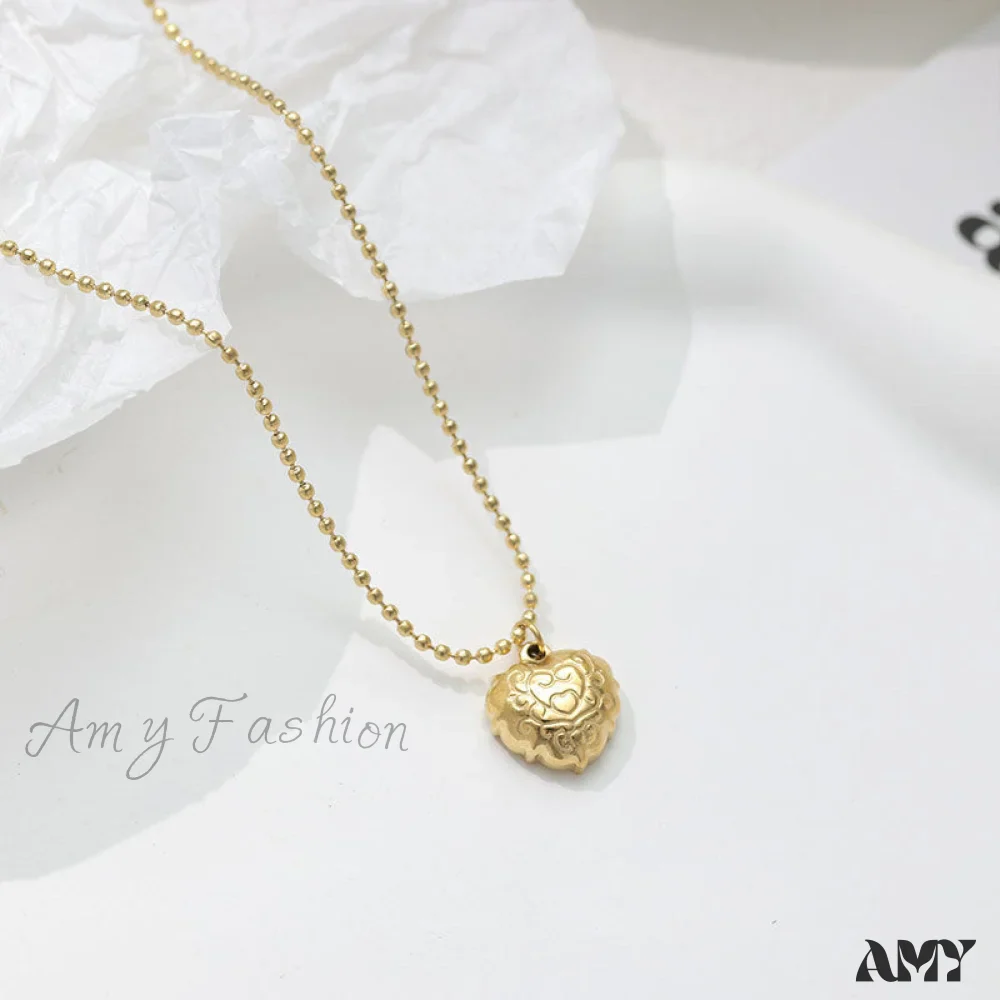 Amy Fashion - Titanium Steel White Fritillary Bead Necklaces - Image 3
