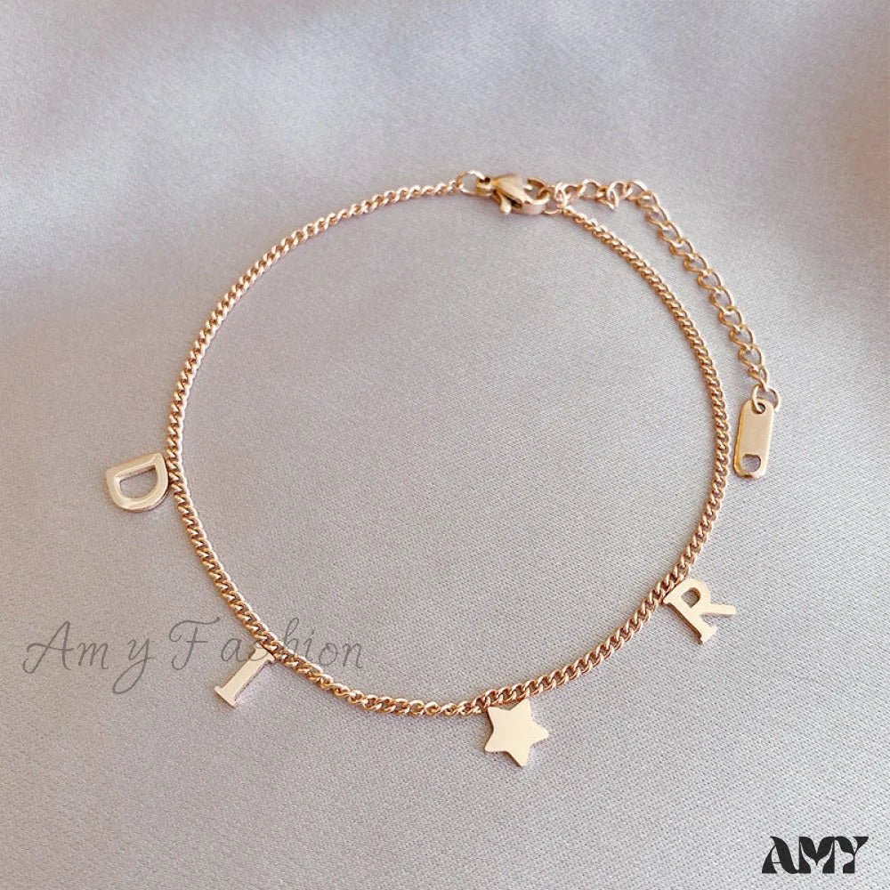 Creative Letter Pendant Bracelet - Image 4