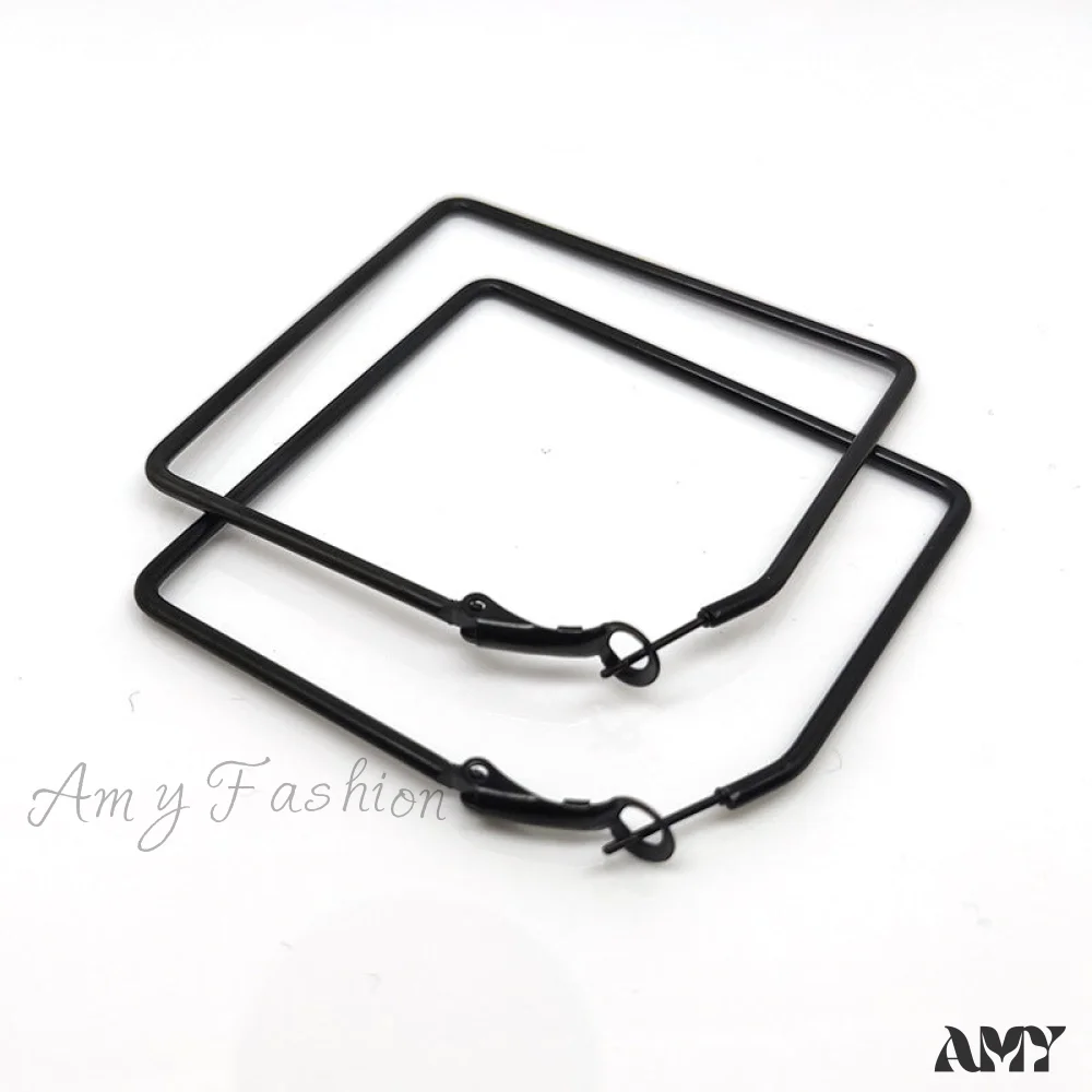 Amy Fashion - Stainless Steel Big Size Exaggerated Hoop Earrings - Image 3