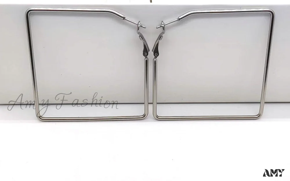 Amy Fashion - Stainless Steel Big Size Exaggerated Hoop Earrings - Image 6
