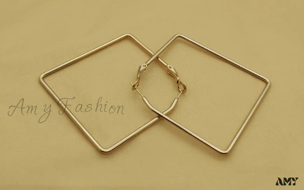Amy Fashion - Stainless Steel Big Size Exaggerated Hoop Earrings - Image 7