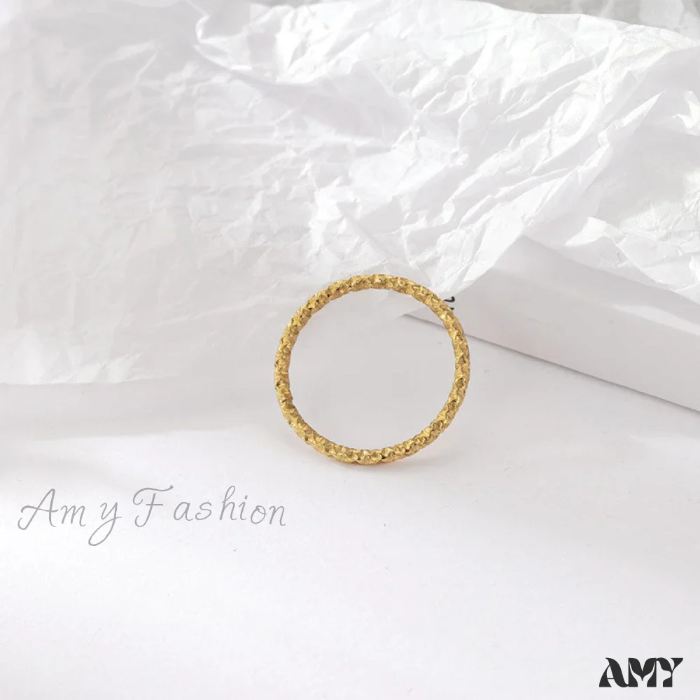 Titanium Steel Gold Plated Eight-pointed Star Rings - Image 4