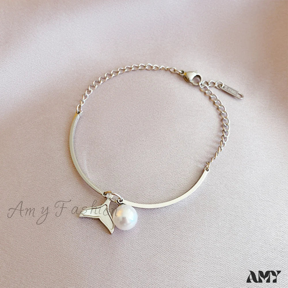 Amy Fashion - New Arrival Fish Tail Elegant Pearl Bracelet - Image 6
