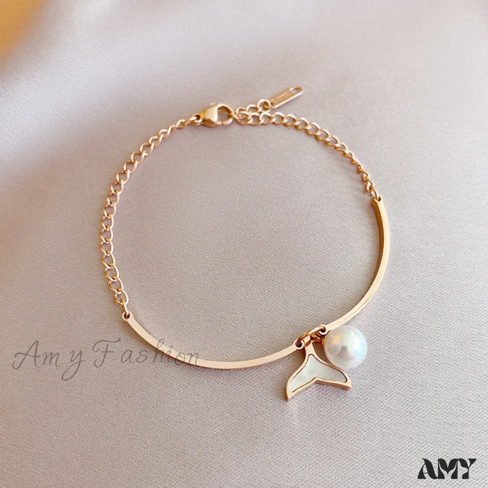 Amy Fashion - New Arrival Fish Tail Elegant Pearl Bracelet - Image 8