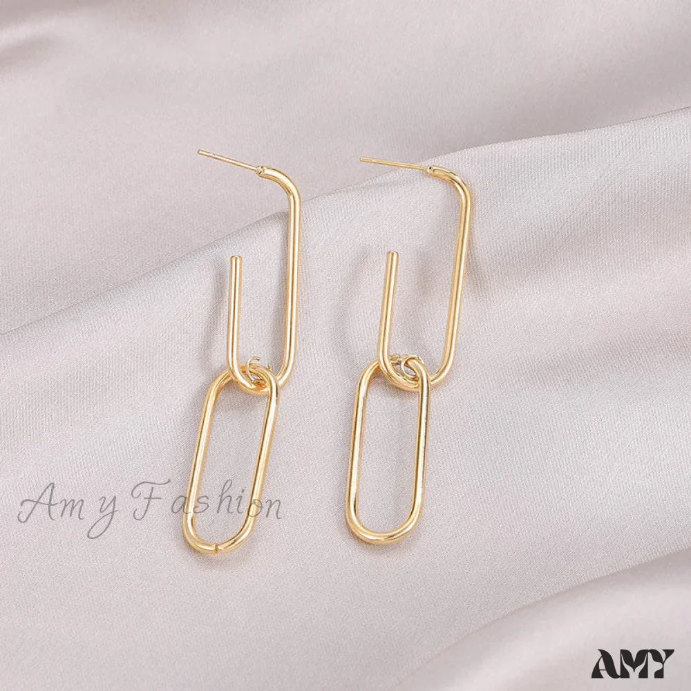 Amy Fashion - New Arrival Exagerate Double U Shape Earrings - Image 3