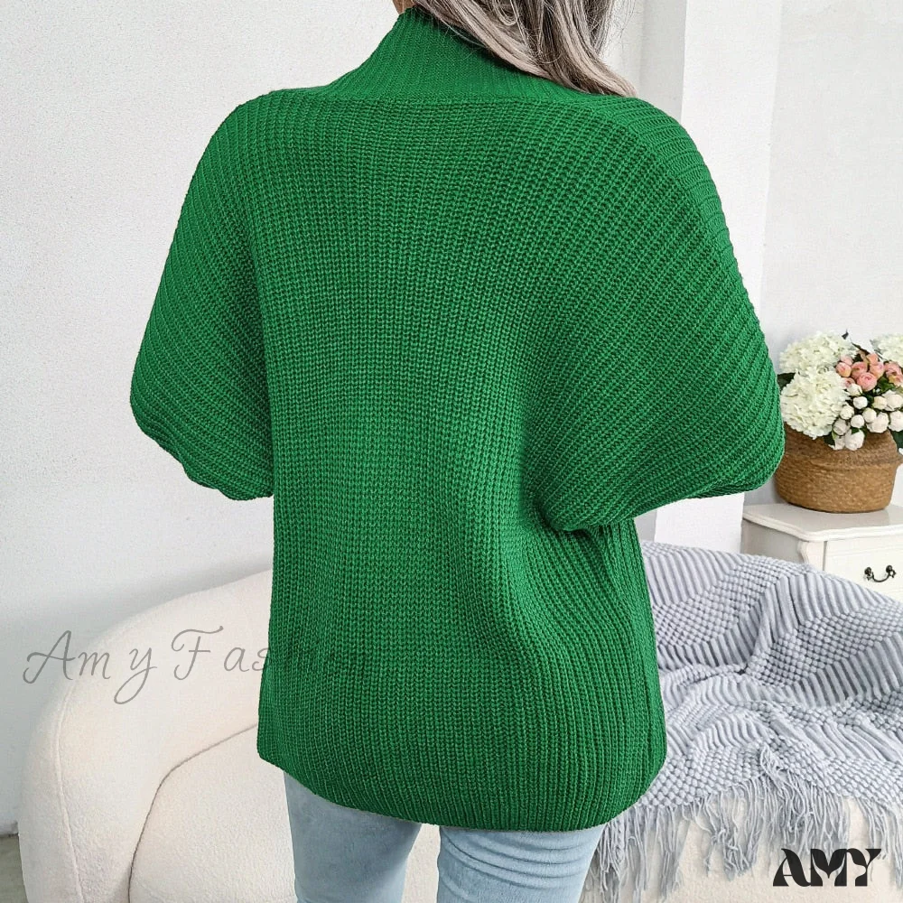 Amy Fashion - Long Sleeve Solid Color Knitted Cardigan Coat - Image 2