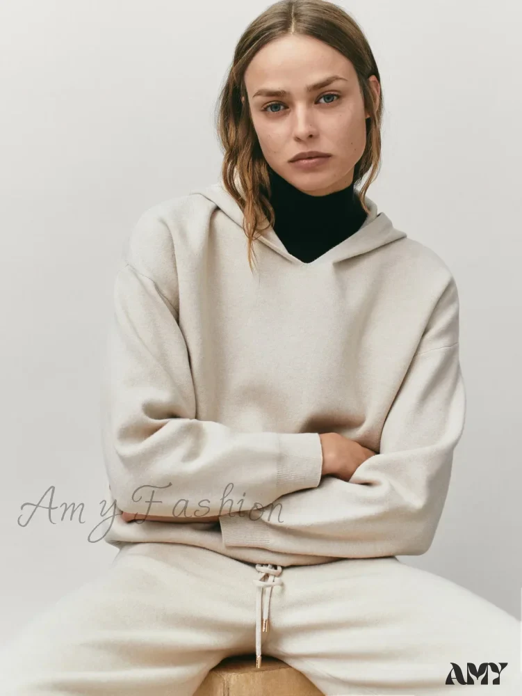 2024 Autumn New Style Trendy Casual Hooded Cozy Stylish Sweater - Image 2