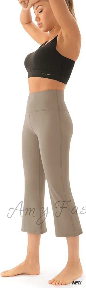 Amy Fashion - Bootcut High Waist Workout Bootleg Yoga Pants - Image 18