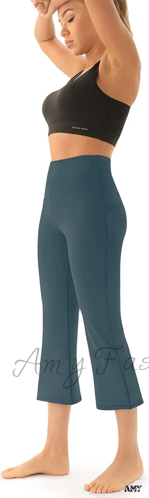Amy Fashion - Bootcut High Waist Workout Bootleg Yoga Pants - Image 19