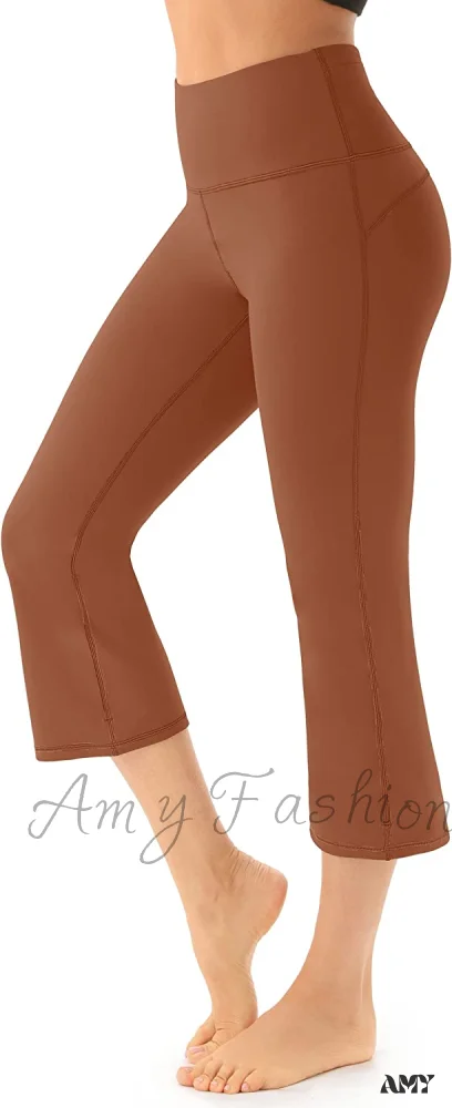 Amy Fashion - Bootcut High Waist Workout Bootleg Yoga Pants - Image 23