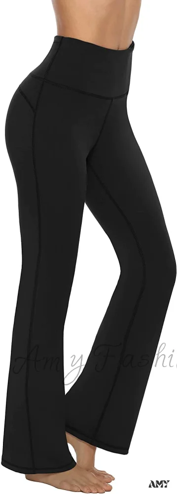 Amy Fashion - Bootcut High Waist Workout Bootleg Yoga Pants - Image 27