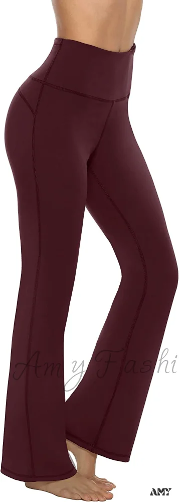 Amy Fashion - Bootcut High Waist Workout Bootleg Yoga Pants - Image 28