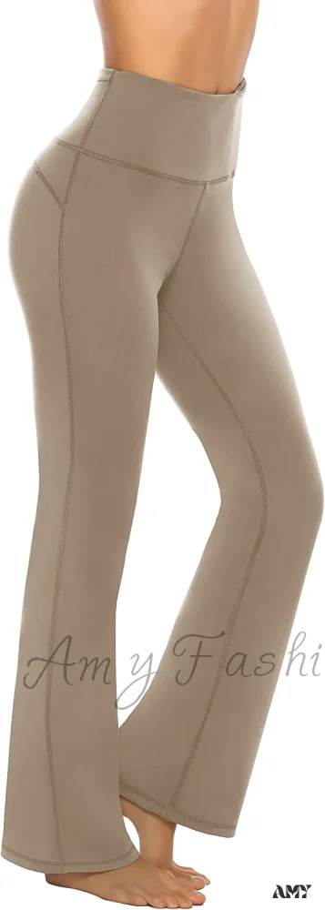 Amy Fashion - Bootcut High Waist Workout Bootleg Yoga Pants - Image 29