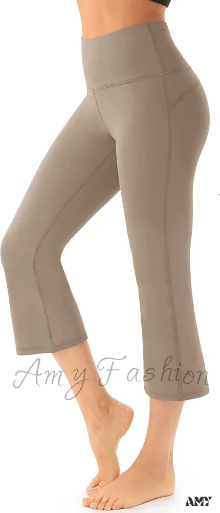 Amy Fashion - Bootcut High Waist Workout Bootleg Yoga Pants - Image 30