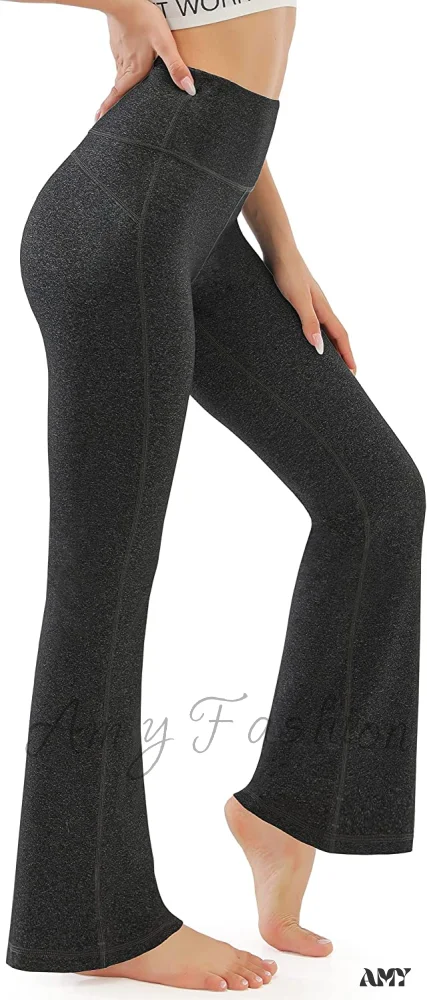 Amy Fashion - Bootcut High Waist Workout Bootleg Yoga Pants - Image 32