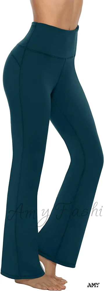 Amy Fashion - Bootcut High Waist Workout Bootleg Yoga Pants - Image 33