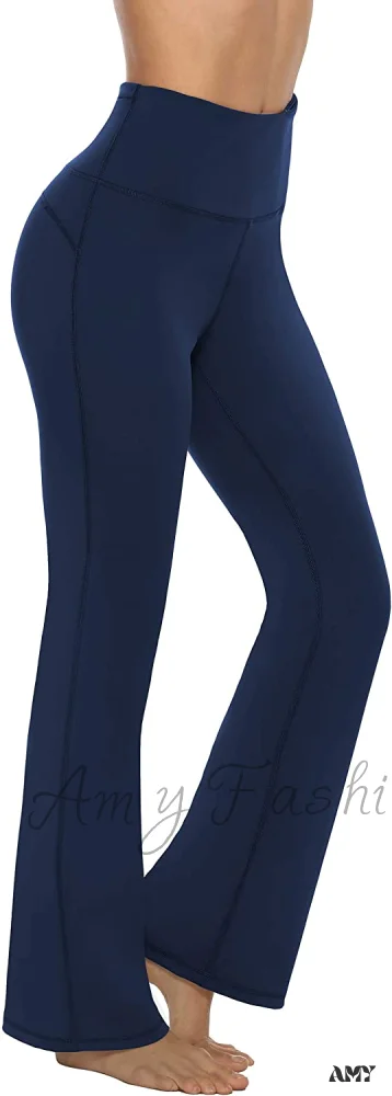 Amy Fashion - Bootcut High Waist Workout Bootleg Yoga Pants - Image 35