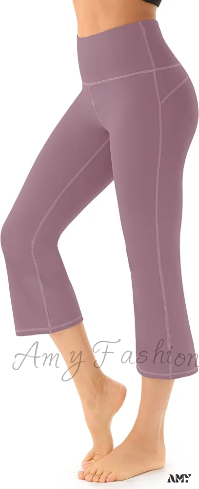 Amy Fashion - Bootcut High Waist Workout Bootleg Yoga Pants - Image 36