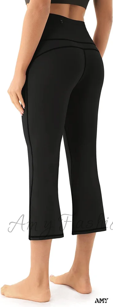 Amy Fashion - Bootcut High Waist Workout Bootleg Yoga Pants - Image 4
