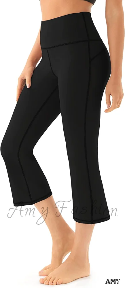 Amy Fashion - Bootcut High Waist Workout Bootleg Yoga Pants - Image 5