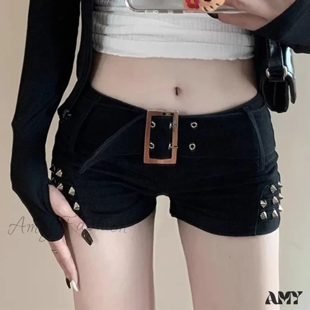 American Vintage Low Skinny Mini Elastic Y2k Sexy Cool Short - Image 6