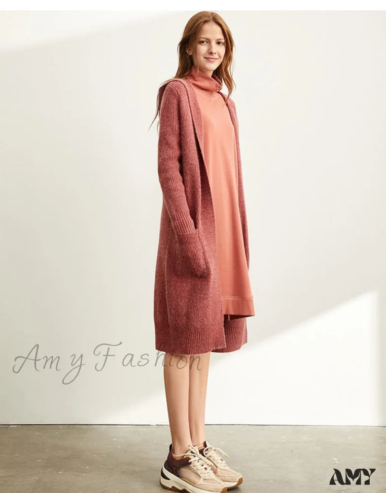 Amy Fashion - Women Fashion New Loose Hat Long Knitted Female Cardigan - Image 11