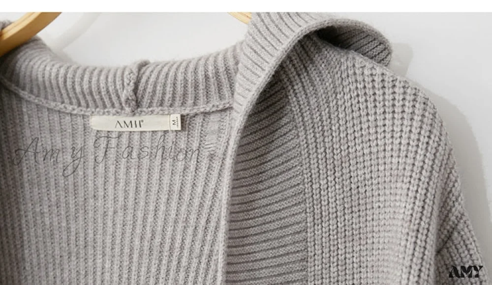 Amy Fashion - Women Fashion New Loose Hat Long Knitted Female Cardigan - Image 14