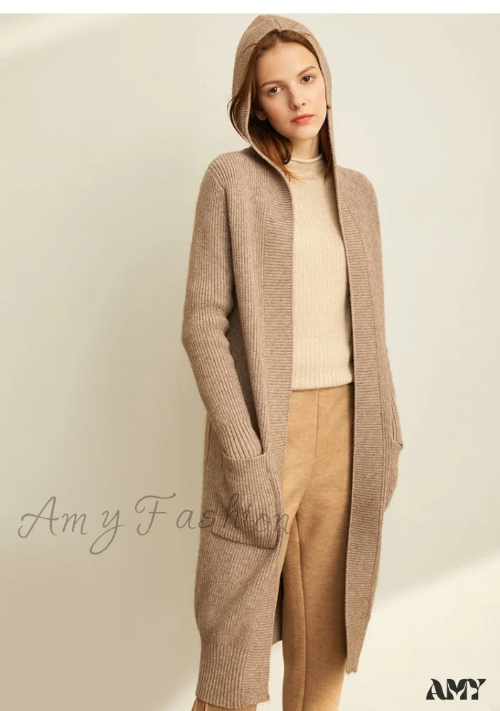 Amy Fashion - Women Fashion New Loose Hat Long Knitted Female Cardigan - Image 4