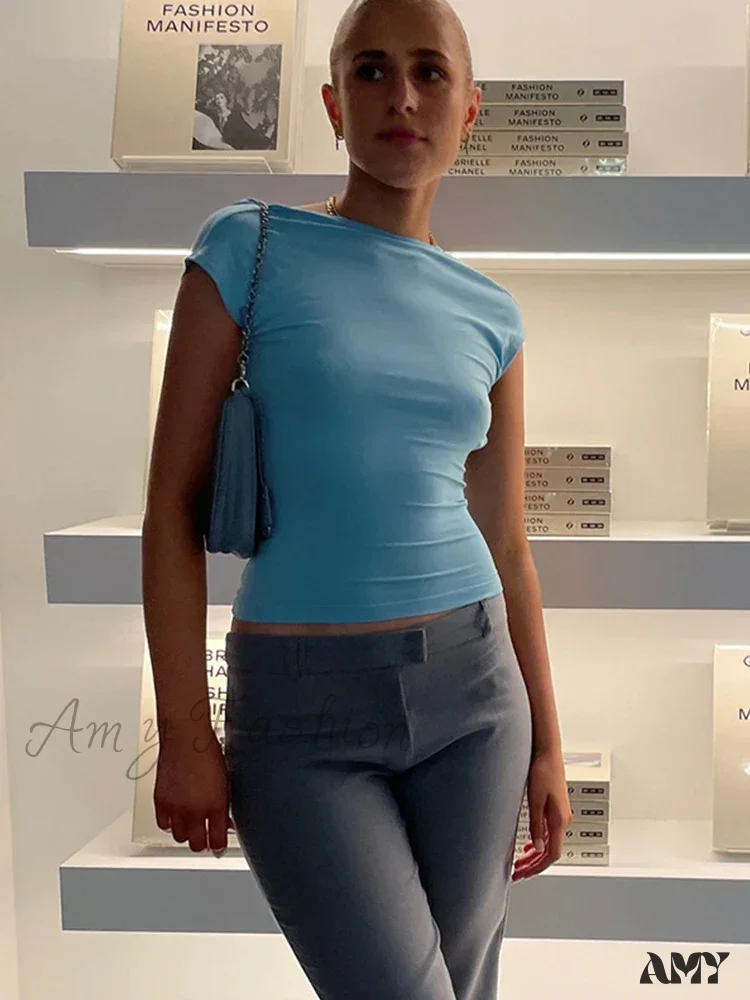 AMY - Backless Multi Ways Wear Skinny Basic Summer Crop Top - Image 4