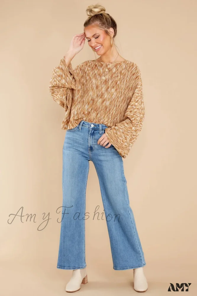 Amy Fashion - New Loose Straight Leg Casual Fashion Retro Distressed High Waist Wide Leg Cropped Denim Jean - Image 4