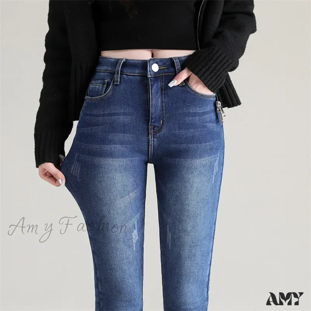 Amy Fashion - Quality Stretch Skinny Slim Fit Y2K Ripped Tight Denim Jean - Image 11