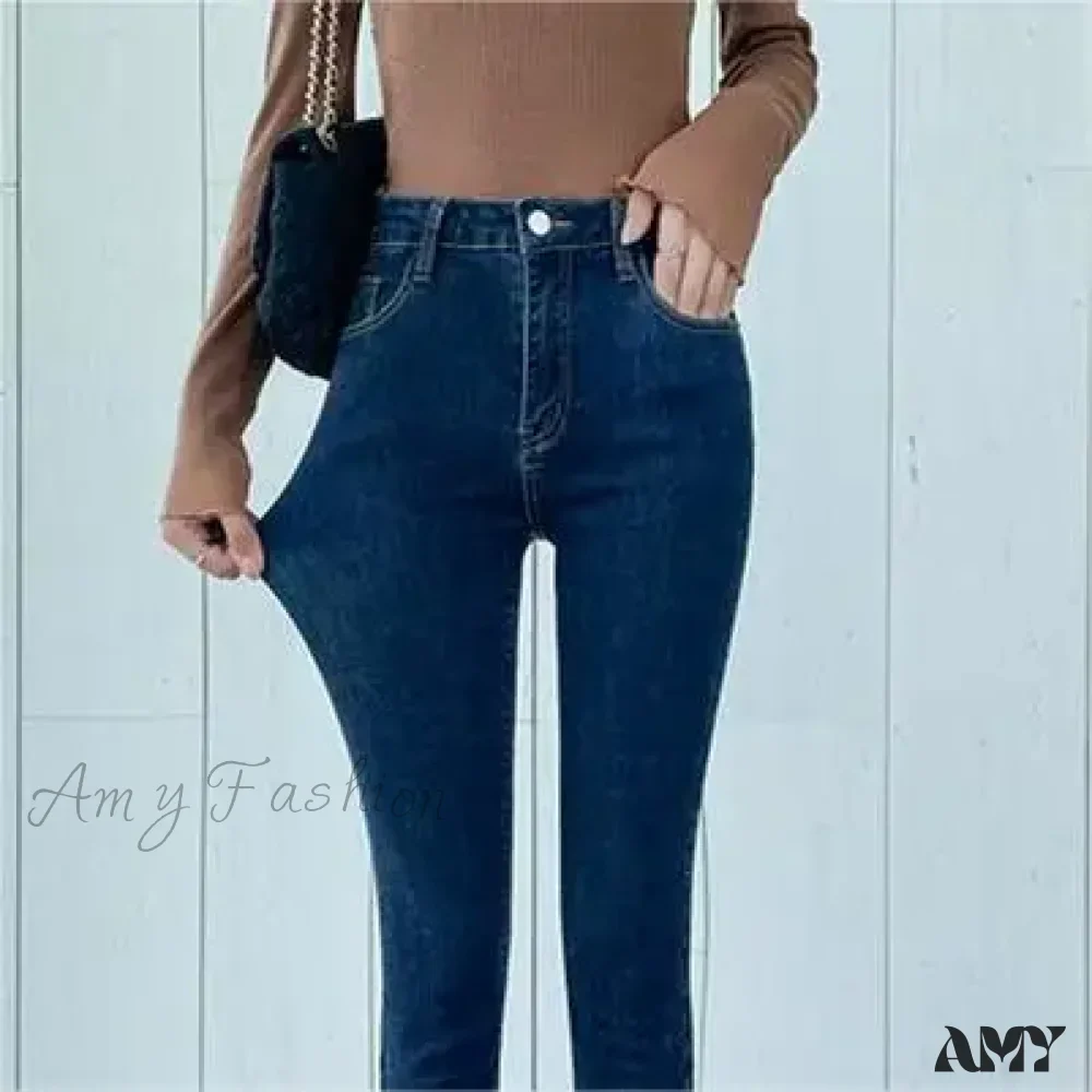 Amy Fashion - Quality Stretch Skinny Slim Fit Y2K Ripped Tight Denim Jean - Image 12