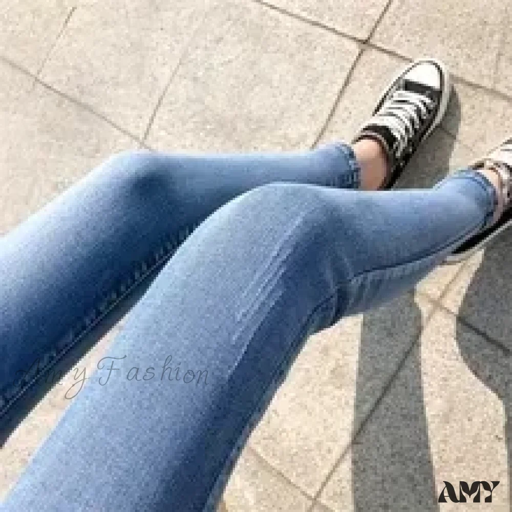 Amy Fashion - Quality Stretch Skinny Slim Fit Y2K Ripped Tight Denim Jean - Image 5
