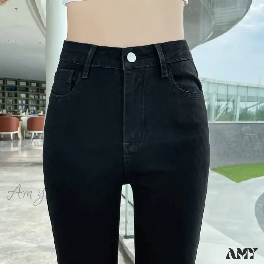 Amy Fashion - Quality Stretch Skinny Slim Fit Y2K Ripped Tight Denim Jean - Image 6