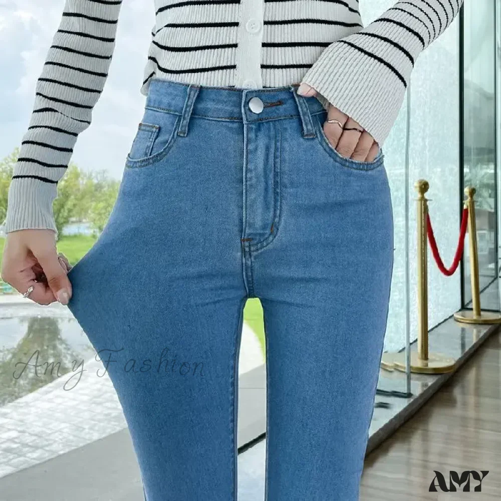 Amy Fashion - Quality Stretch Skinny Slim Fit Y2K Ripped Tight Denim Jean - Image 9