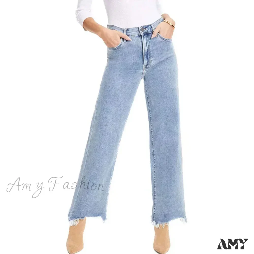 Amy Fashion - Vintage Fashion High Straight Korean Denim Jean - Image 7