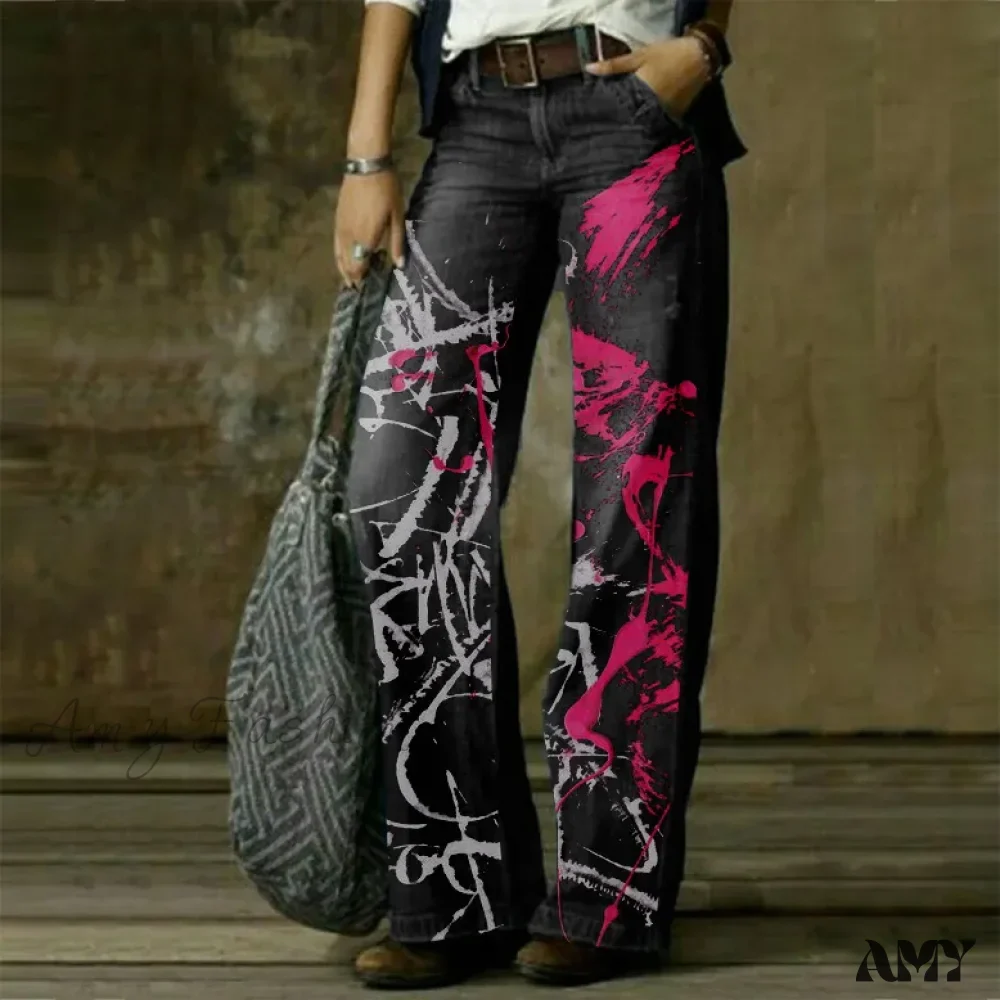 Amy Fashion - Vintage Style Loose Wide Leg Harajuku Streetwear Straight Denim Fashionable Jean - Image 10
