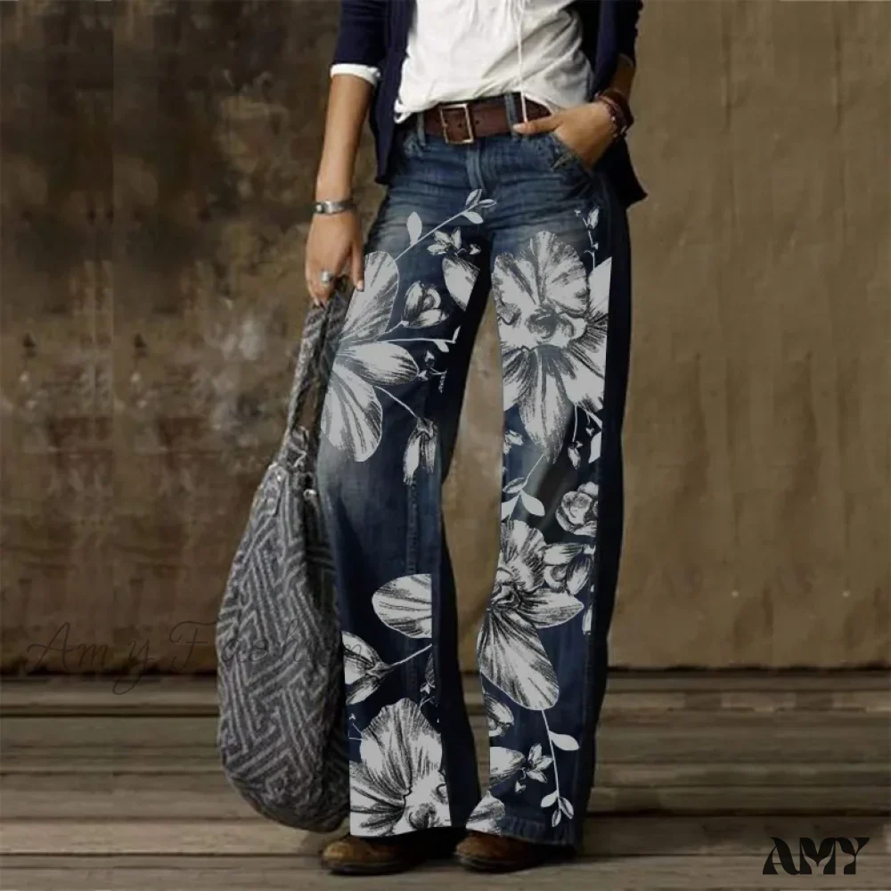 Amy Fashion - Vintage Style Loose Wide Leg Harajuku Streetwear Straight Denim Fashionable Jean - Image 3