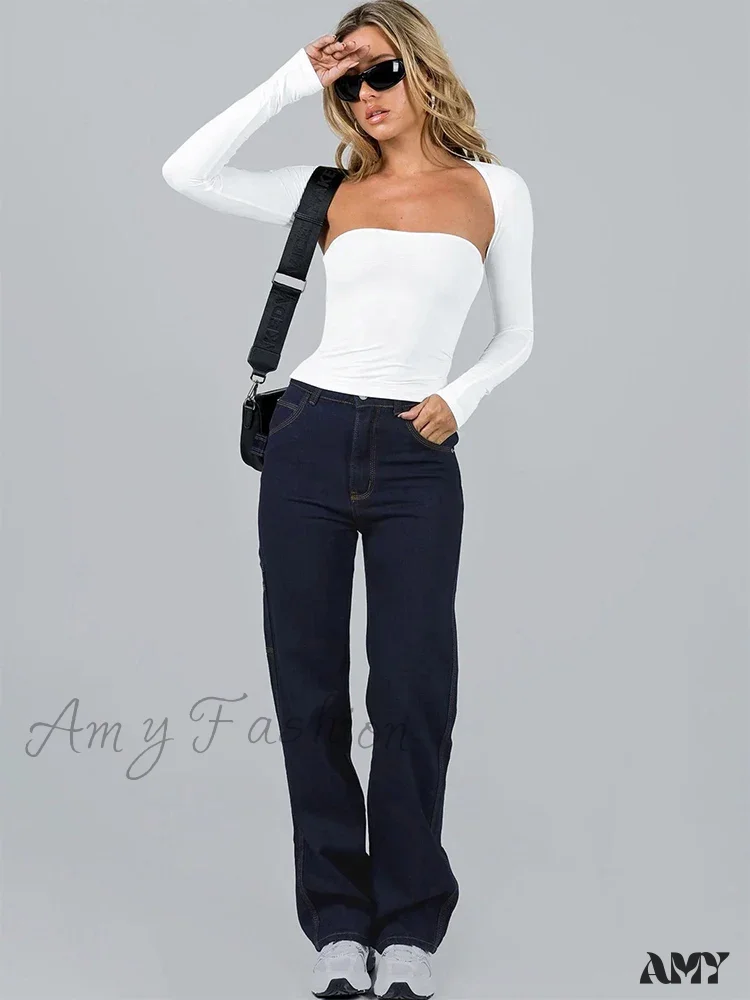 AMY FASHION - Sexy Bra Tie Waist Long Sleeve Tight Cover Crop Top - Image 12