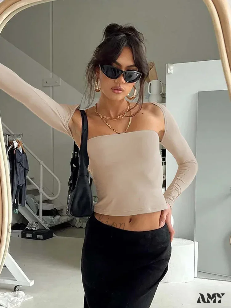 AMY FASHION - Sexy Bra Tie Waist Long Sleeve Tight Cover Crop Top - Image 7