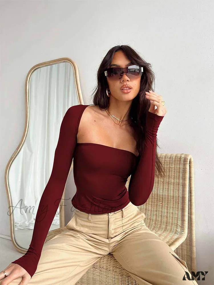 AMY FASHION - Sexy Bra Tie Waist Long Sleeve Tight Cover Crop Top - Image 9