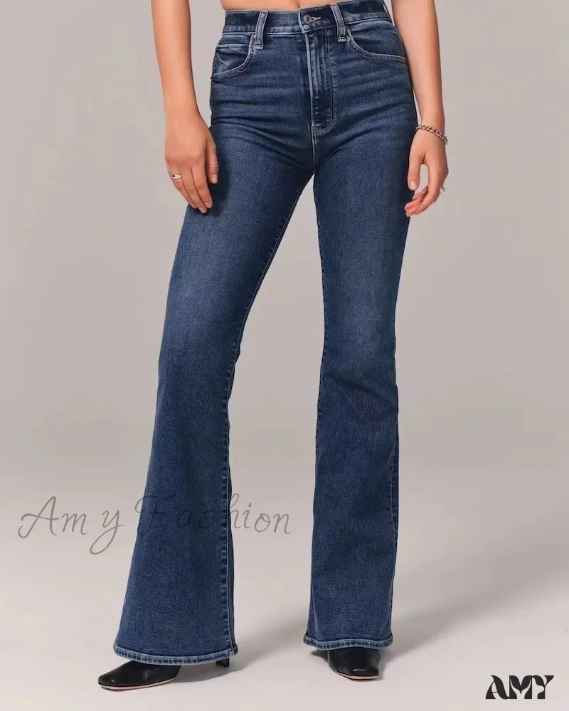 Amy Fashion - Stretch High Waist Slimming Skinny Flare Women's Casual Fashion Slim fit Small Summer 2024 New Jean - Image 2