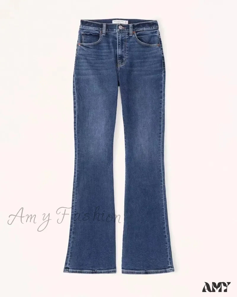 Amy Fashion - Stretch High Waist Slimming Skinny Flare Women's Casual Fashion Slim fit Small Summer 2024 New Jean - Image 8