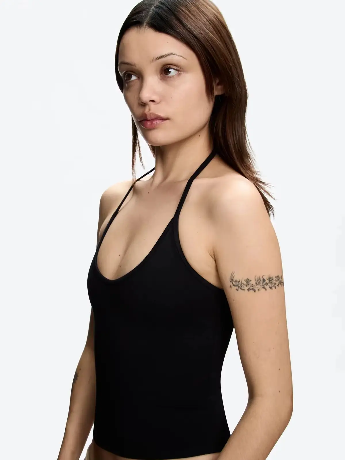 Baby Blue Thin Strap Crop Top - Image 2