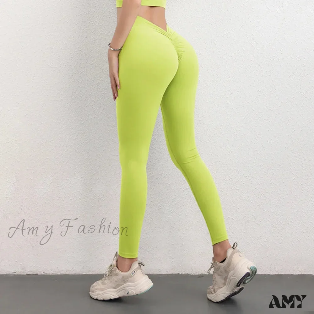 Back V Butt Yoga Pant Fitness Workout Gym Running Scrunch High Waist Active Wear Tight Leggings - Image 22