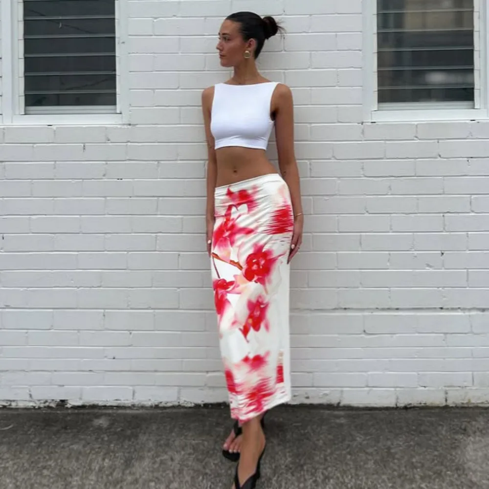 Backless Halter Maxi Skirt Two Piece Set - Image 4