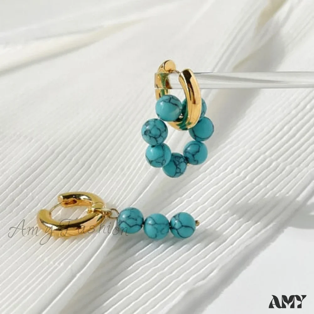 Amy Fashion - Natural Freshwater New Trend Double Circle Dangle Earrings - Image 3