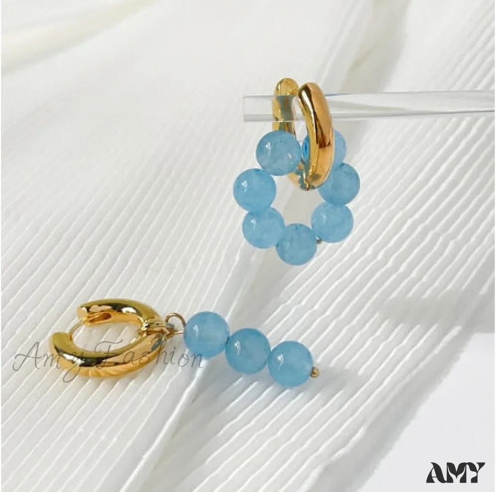 Amy Fashion - Natural Freshwater New Trend Double Circle Dangle Earrings - Image 4